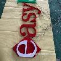To'g'ri kesilgan latring akril xat